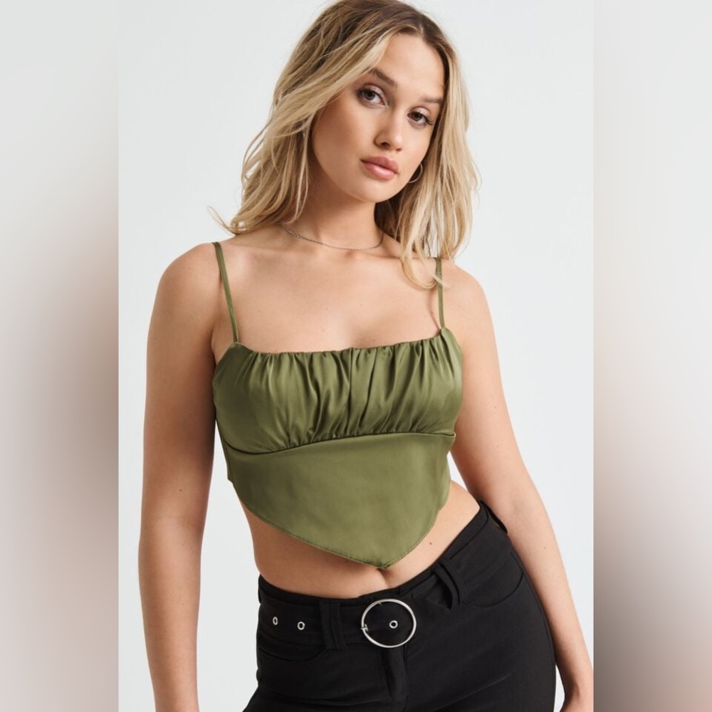 Garage ruched bandana top